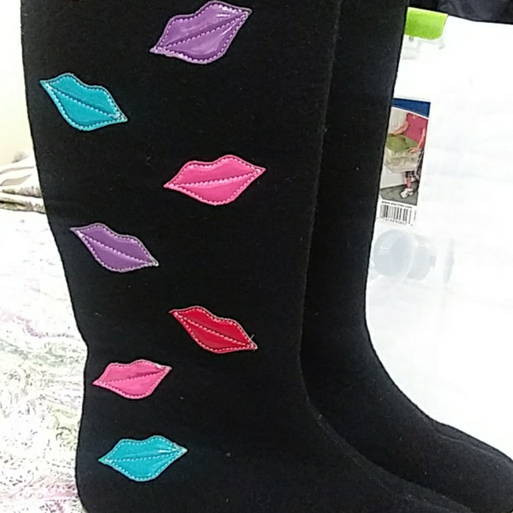 Thanks Life women calf-high padded wool boots 7.5"